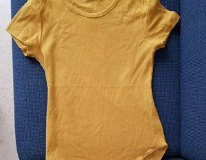 Gold Forever 21 One-Piece Bodysuit